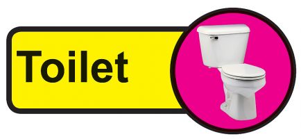 Toilet Dementia Sign 210x480mm 1.2mm Rigid Plastic Safety Sign