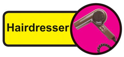 Hairdresser Dementia Sign 210x480mm 1.2mm Rigid Plastic Safety Sign