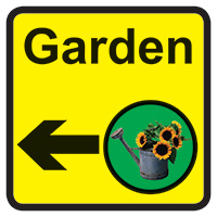 Garden Dementia Sign 300x300mm 1.2mm Rigid Plastic Safety Sign