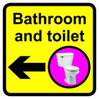 Bathroom Toilet Dementia Sign 300x300mm 1.2mm Rigid Plastic Safety Sign
