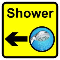 Shower Dementia Sign 300x300mm 1.2mm Rigid Plastic Safety Sign