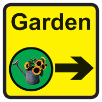 Garden Dementia Sign 300x300mm 1.2mm Rigid Plastic Safety Sign