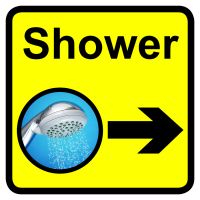 Shower Dementia Sign 300x300mm 1.2mm Rigid Plastic Safety Sign