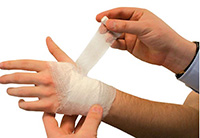 White Open Weave Bandages Pk 6