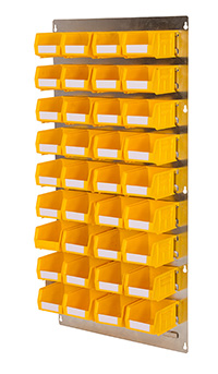 Plastic Bins on Portrait Louvre Panel Wall Kit KP - 36 Bins