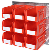 Plastic Bins on Portrait Louvre Panel Square Wall Kit Q