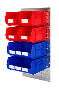 Plastic Bins on Portrait Louvre Panel Wall Kit QP