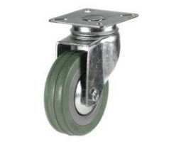 LD Top Plate Swivel Castor - 75mm - Grey Rubber