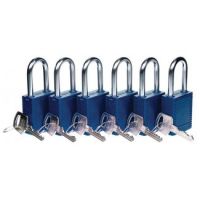 Lockout Safety Padlocks Blue - 6 Pack   Lockout