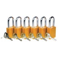 Lockout Safety Padlocks Yellow - 6 Pack   Lockout