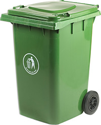 Wheeled Bins - 360 Litres - Available in Blue  Green  Dark Grey or Red/Orange