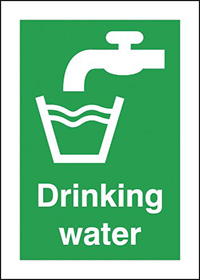 Drinking Water Sign 70x50mm