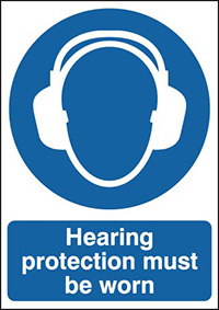 Hearing Protection Must Be Worn Safety Sign