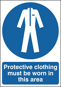 Protective Clothing Must Be Worn In this Area Safety Sign