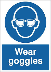 Wear Goggles Safety Sign