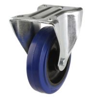 MD Top Plate Fixed Castor - 50mm - Rubber Tyred  Nylon Ctr