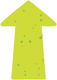 Photoluminescent Arrows 75mm Dia Safety Floor Markers Pack of 20