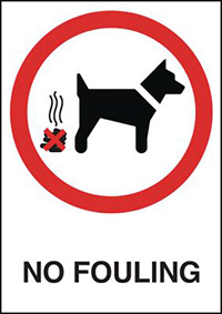 No Fouling Safety Sign