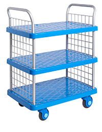 Proplaz Super Silent Three Tier Trolley With Mesh Ends