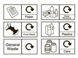 Recycling Bins - 30 Litre Grey Base