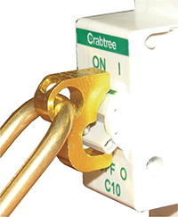MCB Toggle Lock  - for use on single and multi-pole breakers