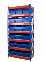 Rivet Shelving with Bin Options