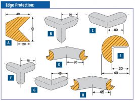 Corner Protector 60mm 1m Yellow/Black