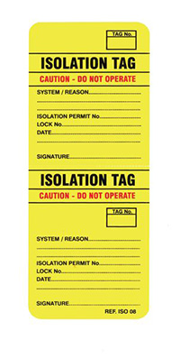Scafftag Isotag Isolation Tags