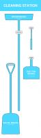 Blue Shadow Board Non Stocked Dustpan  brush  broom and shovel