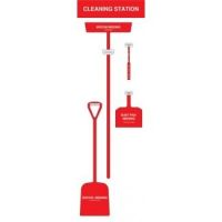 Red Shadow Board Non Stocked Dustpan  brush  broom and shovel
