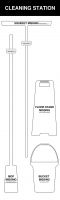White Shadow Board Non Stocked Mop  bucket  squeegee  floor stand