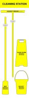 Yellow Shadow Board Non Stocked Mop  bucket  squeegee  floor stand