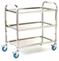 Stainless Steel Shelf Trolley - 3 Shelf
