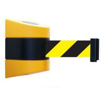 Wall mount Tensabarrier - 7.7m Yellow   Black Cassette