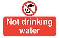 Not Drinking Water Self Adhesive Vinyl Sign Pack of 6 