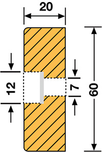 Foam Surface Protection - Rectangle - 1m length  3 pre-drilled holes 