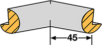 Foam Edge Protector - Semi-Circular  Internal Corners 