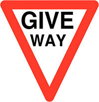 Give Way Class 1 Reflective Traffic Sign 600mm Reflective Safety Sign  
