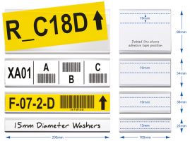 Self Adhesive Ticket Holder - H.80mm x W.200mm - Pack of 50 - Including Card