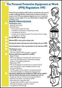 The Personal Protective Equipment at Work Regulations 1992 Wallchart/Guide