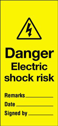 110x50mm Danger electric shock risk Maintenance Safety Tag